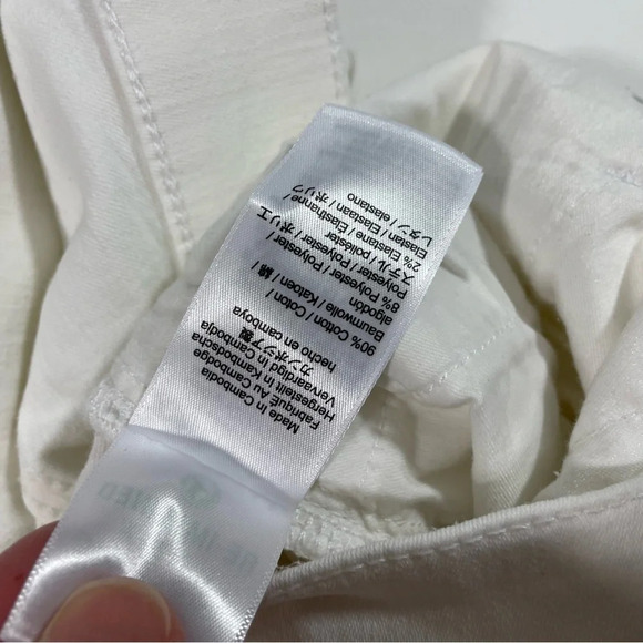 New J Crew 9” Demi Boot Crop Jeans White Wash Size 33 - Picture 5 of 11